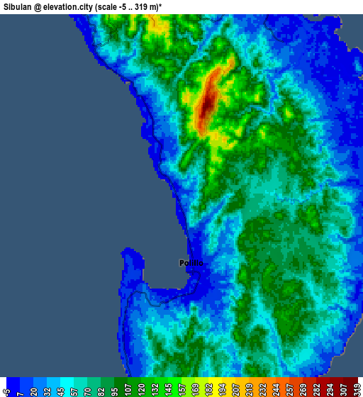 Zoom OUT 2x Sibulan, Philippines elevation map