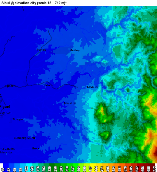 Zoom OUT 2x Sibul, Philippines elevation map