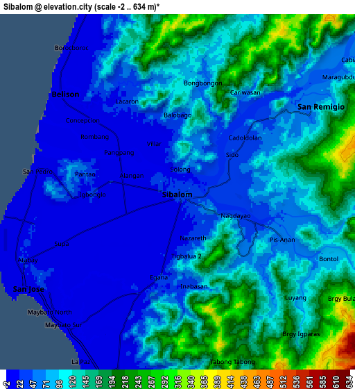 Zoom OUT 2x Sibalom, Philippines elevation map