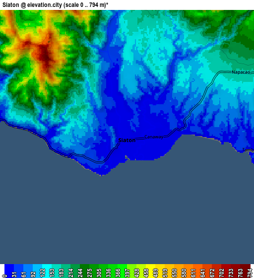 Zoom OUT 2x Siaton, Philippines elevation map