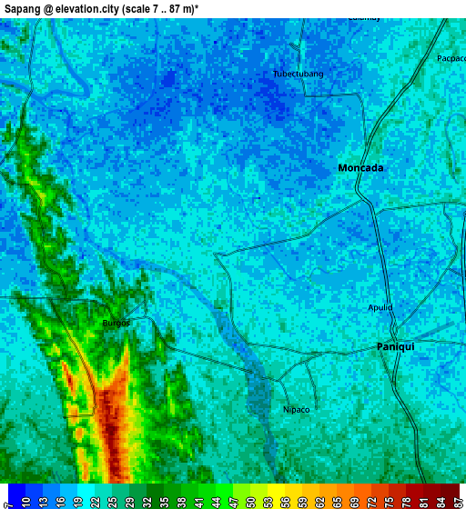 Zoom OUT 2x Sapang, Philippines elevation map