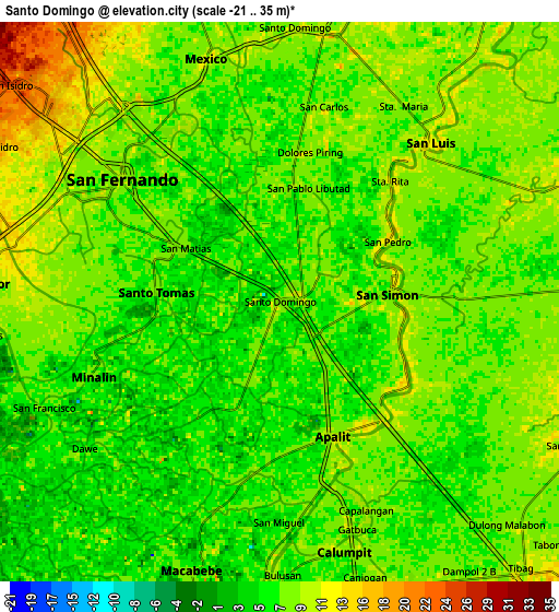 Zoom OUT 2x Santo Domingo, Philippines elevation map