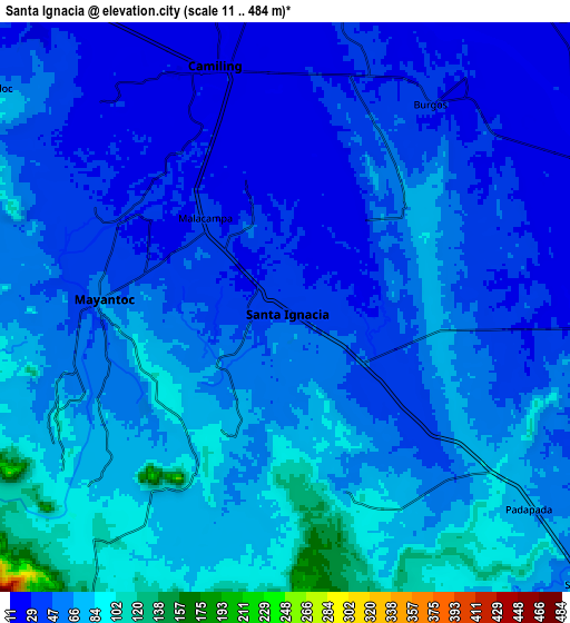 Zoom OUT 2x Santa Ignacia, Philippines elevation map