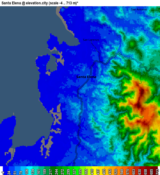 Zoom OUT 2x Santa Elena, Philippines elevation map