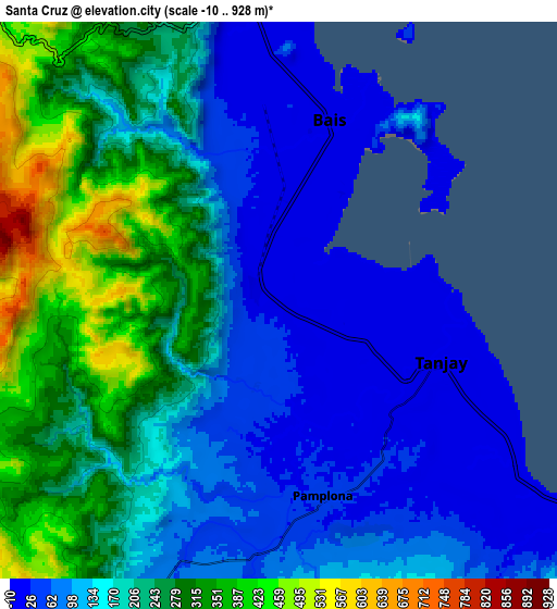 Zoom OUT 2x Santa Cruz, Philippines elevation map