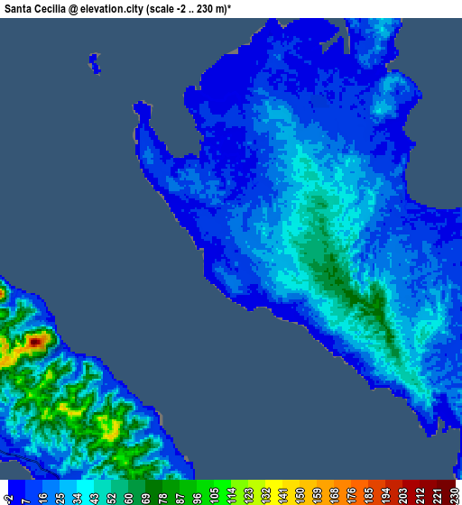 Zoom OUT 2x Santa Cecilia, Philippines elevation map