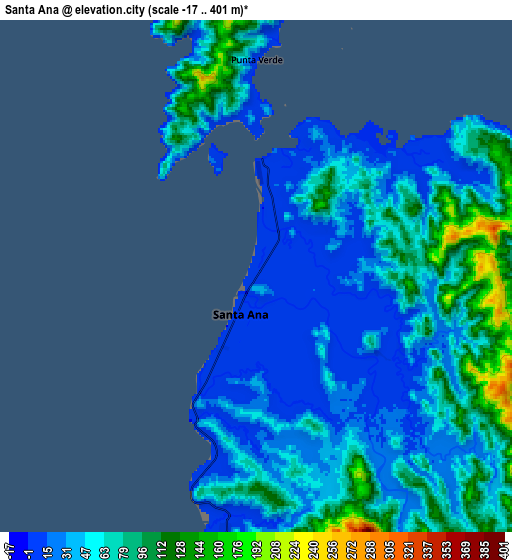 Zoom OUT 2x Santa Ana, Philippines elevation map