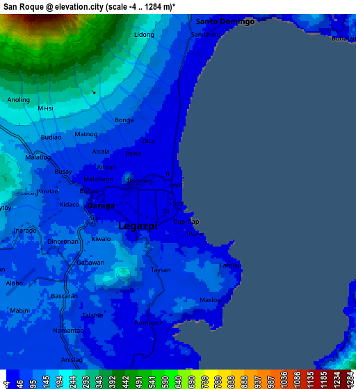 Zoom OUT 2x San Roque, Philippines elevation map