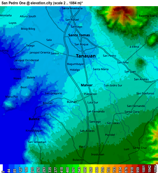 Zoom OUT 2x San Pedro One, Philippines elevation map