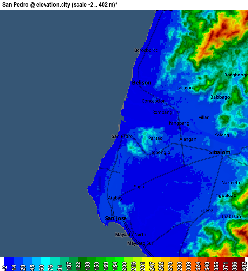 Zoom OUT 2x San Pedro, Philippines elevation map