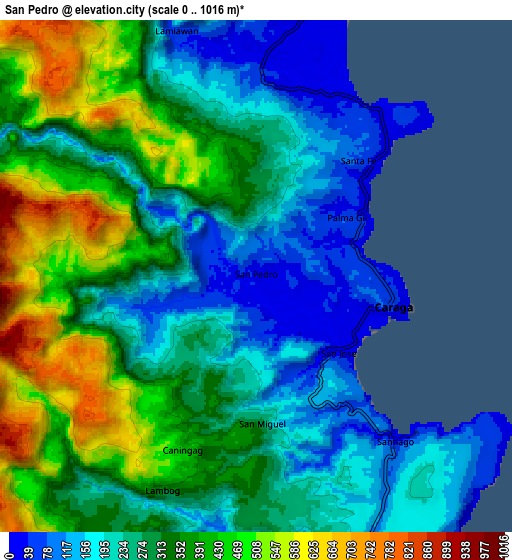 Zoom OUT 2x San Pedro, Philippines elevation map