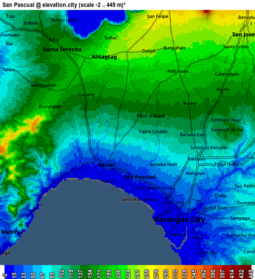 Zoom OUT 2x San Pascual, Philippines elevation map