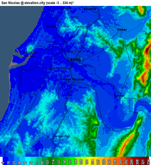 Zoom OUT 2x San Nicolas, Philippines elevation map