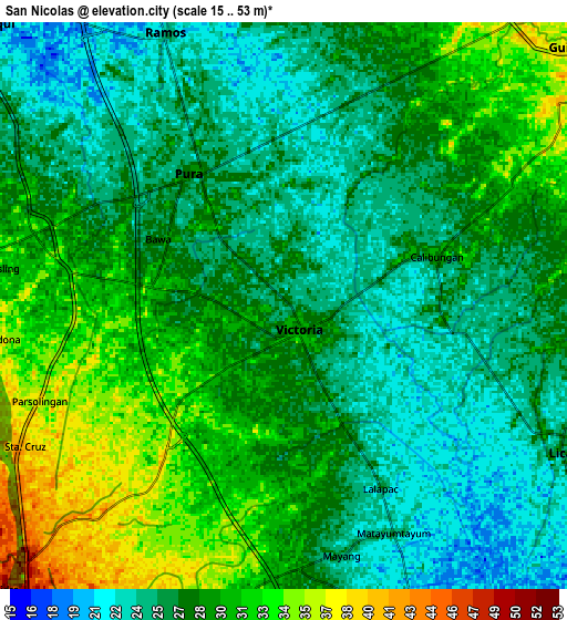 Zoom OUT 2x San Nicolas, Philippines elevation map