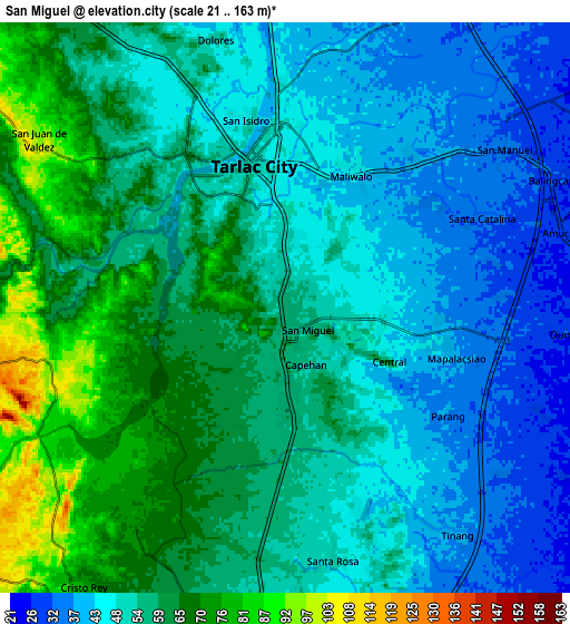 Zoom OUT 2x San Miguel, Philippines elevation map