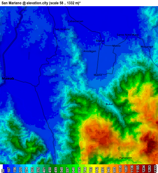 Zoom OUT 2x San Mariano, Philippines elevation map