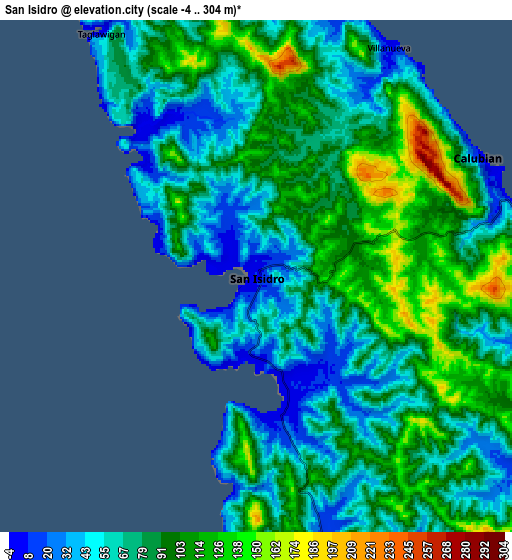 Zoom OUT 2x San Isidro, Philippines elevation map