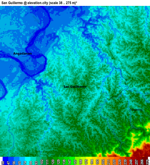 Zoom OUT 2x San Guillermo, Philippines elevation map