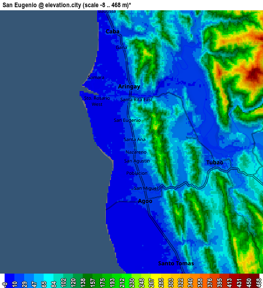 Zoom OUT 2x San Eugenio, Philippines elevation map