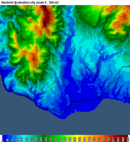 Zoom OUT 2x Sandolot, Philippines elevation map