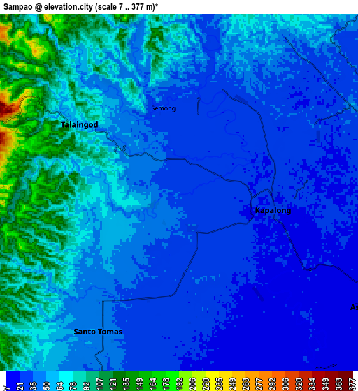 Zoom OUT 2x Sampao, Philippines elevation map