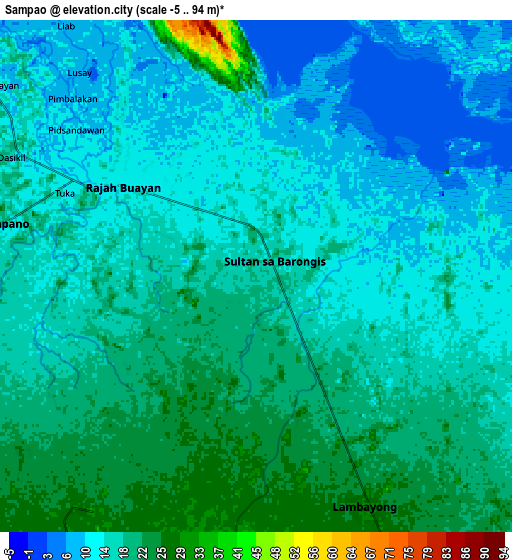 Zoom OUT 2x Sampao, Philippines elevation map