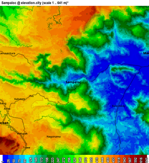 Zoom OUT 2x Sampaloc, Philippines elevation map