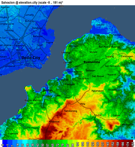 Zoom OUT 2x Salvacion, Philippines elevation map