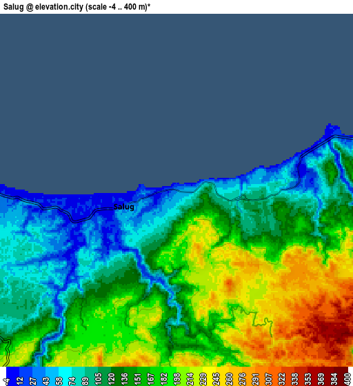 Zoom OUT 2x Salug, Philippines elevation map