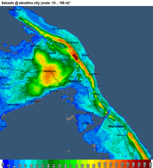 Zoom OUT 2x Salcedo, Philippines elevation map