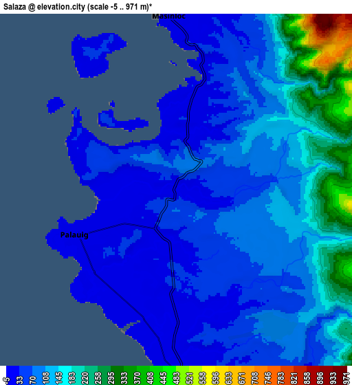 Zoom OUT 2x Salaza, Philippines elevation map