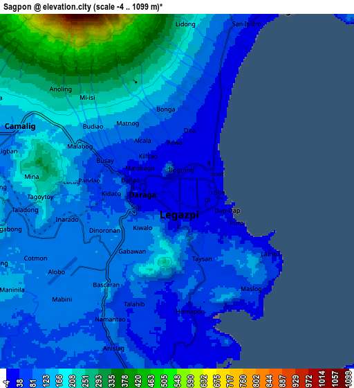Zoom OUT 2x Sagpon, Philippines elevation map