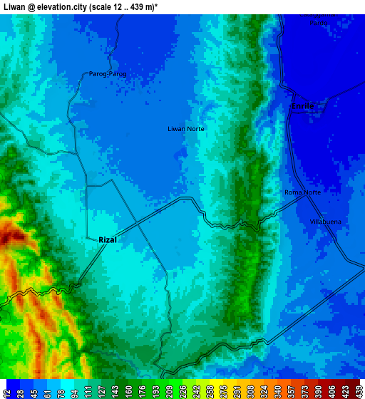 Zoom OUT 2x Liwan, Philippines elevation map