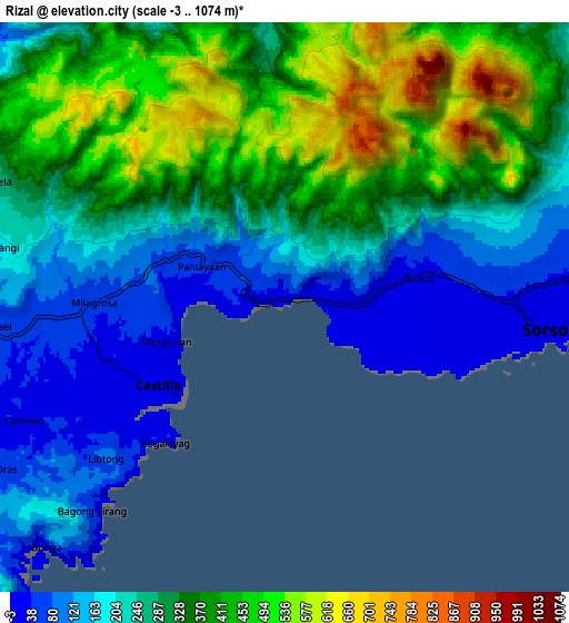 Zoom OUT 2x Rizal, Philippines elevation map