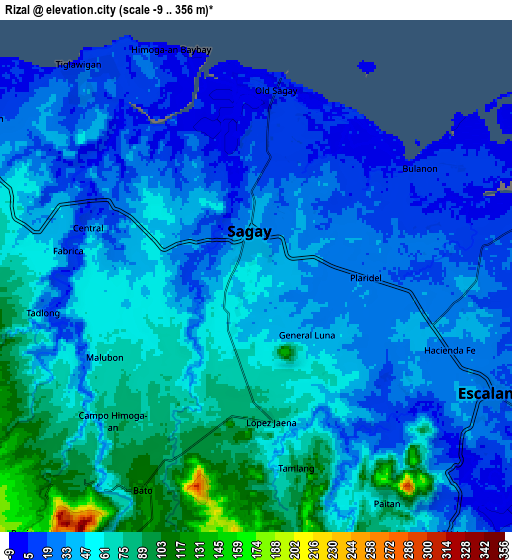 Zoom OUT 2x Rizal, Philippines elevation map