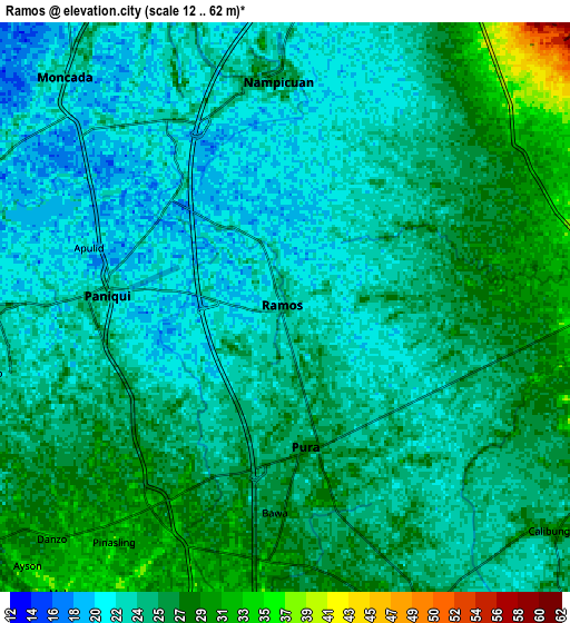 Zoom OUT 2x Ramos, Philippines elevation map