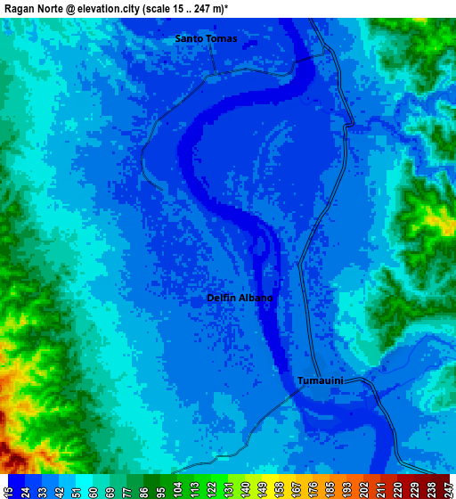 Zoom OUT 2x Ragan Norte, Philippines elevation map