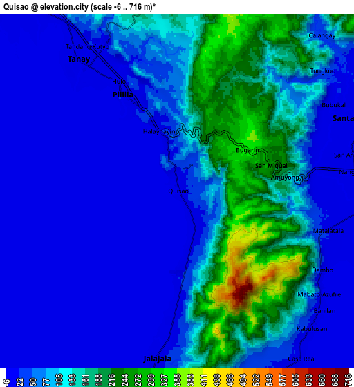 Zoom OUT 2x Quisao, Philippines elevation map