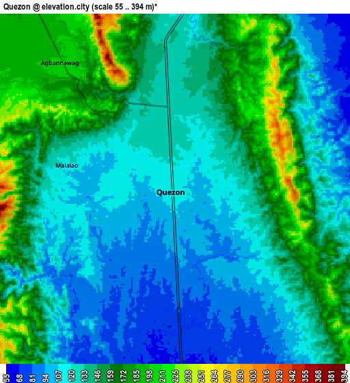 Zoom OUT 2x Quezon, Philippines elevation map