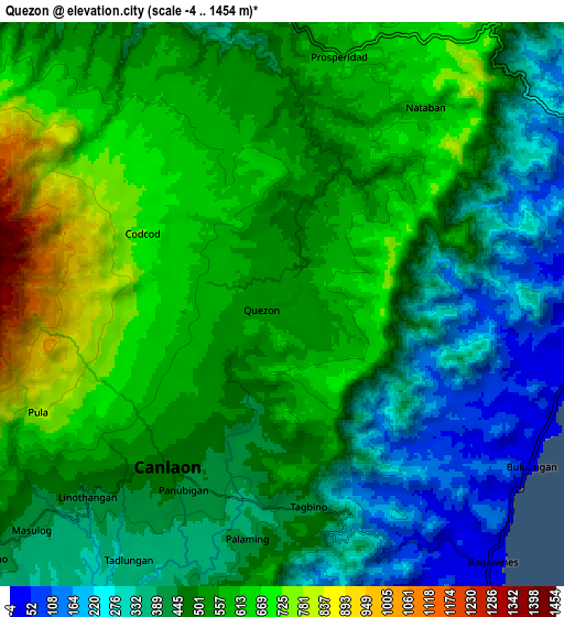 Zoom OUT 2x Quezon, Philippines elevation map