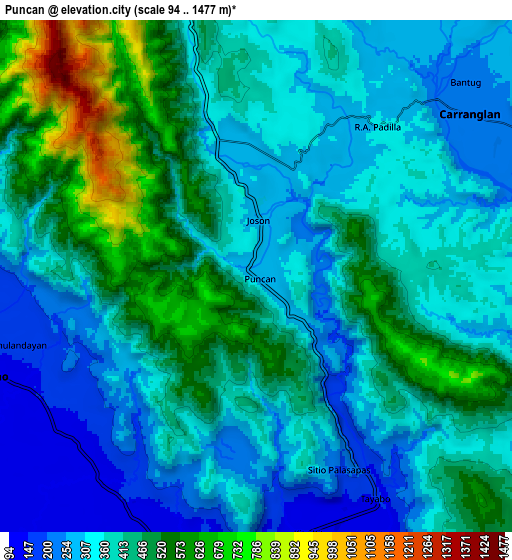 Zoom OUT 2x Puncan, Philippines elevation map