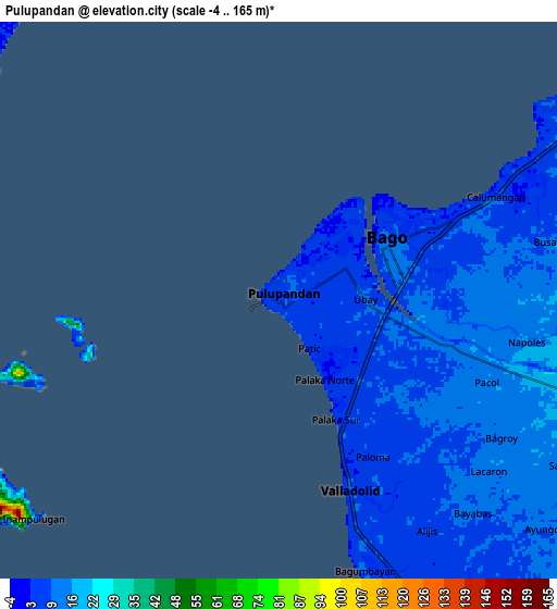 Zoom OUT 2x Pulupandan, Philippines elevation map