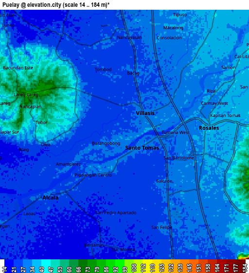 Zoom OUT 2x Puelay, Philippines elevation map