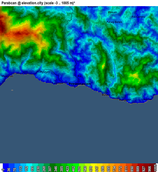 Zoom OUT 2x Parabcan, Philippines elevation map