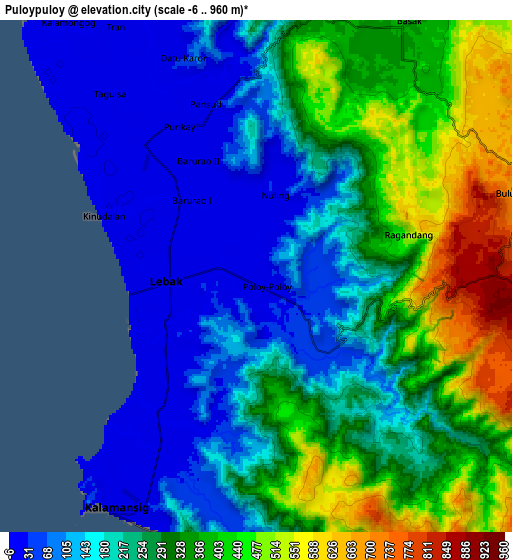 Zoom OUT 2x Puloypuloy, Philippines elevation map