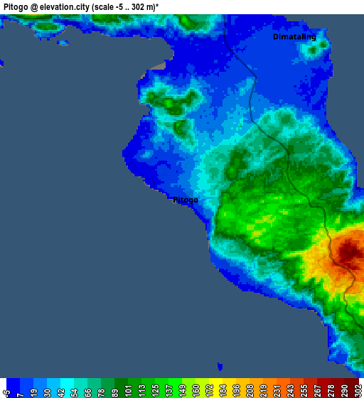 Zoom OUT 2x Pitogo, Philippines elevation map