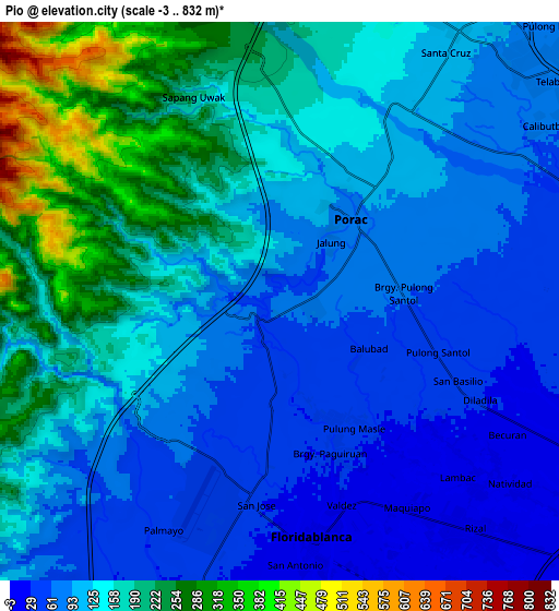 Zoom OUT 2x Pio, Philippines elevation map