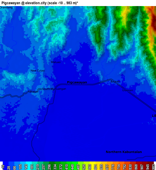 Zoom OUT 2x Pigcawayan, Philippines elevation map