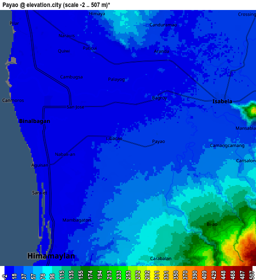 Zoom OUT 2x Payao, Philippines elevation map