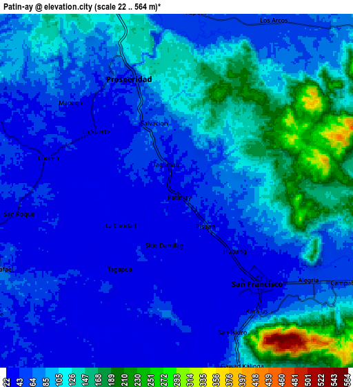 Zoom OUT 2x Patin-ay, Philippines elevation map